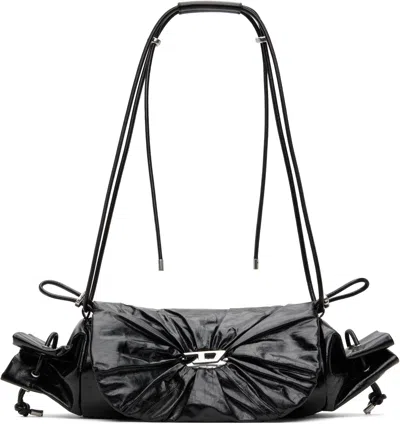 Diesel Black Scrunch-d Shoulder M Bag In T8013