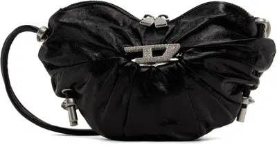 Diesel Black Scrunch D-heart Bag