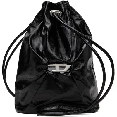 Diesel Black Scrunch-d Mono Backpack In T8013