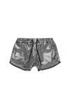 Diesel Black Sequined Denim Shorts In Black