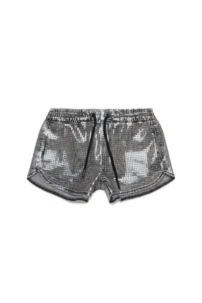 Diesel Kids' Black Sequined Denim Shorts
