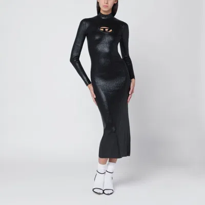 DIESEL DIESEL BLACK SHINY M-ZARY DRESS WOMEN