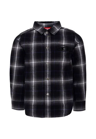 Diesel Kids' Black Shirt For Boy With Logo