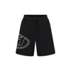 Diesel Logo-embroidered Shorts In Black