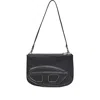 Diesel 1dr Twin Embossed-logo Shoulder Bag In Black