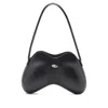 Diesel Double-d Curved Shoulder Bag In Black