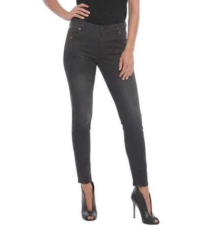 Diesel Black Skinny High Rise Jeans