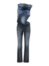 Diesel Black Sleeveless Jumpsuit With Cut-out On The Back In Cotton Blend And Tech Fabric Woman In Black