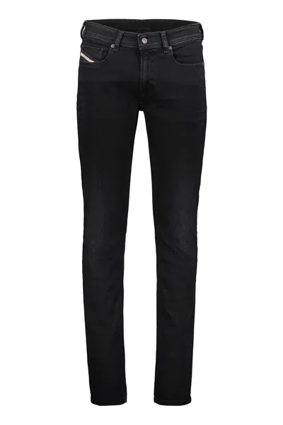 Diesel Black Slim Jeans In High-quality Denim