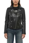 Diesel R-sinya-a Leather Biker Jacket In Black