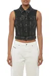 Diesel Black Solid Shirt Collar Jacket In Black