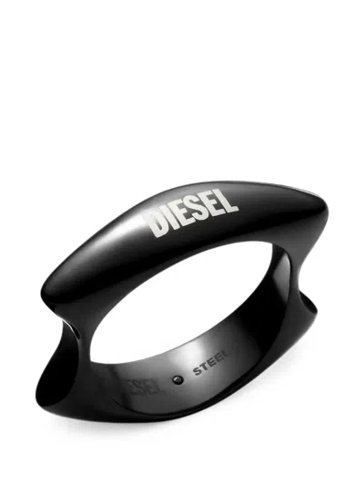 Diesel Black Stainless Steel Band Ring