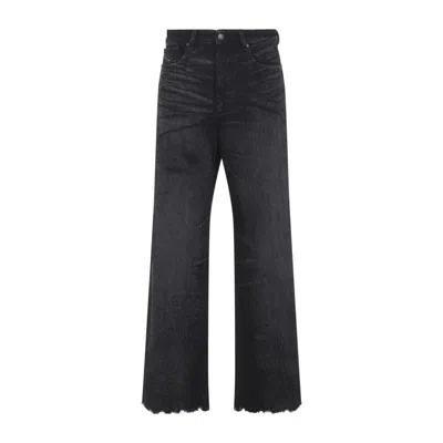 DIESEL BLACK STRAIGHT-FIT JEANS