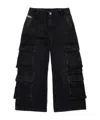 Diesel Black Straight Jeans In Black