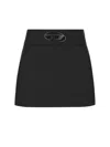Diesel Multicolor Wool-blend Skirt With Tailored Silhouette In Black