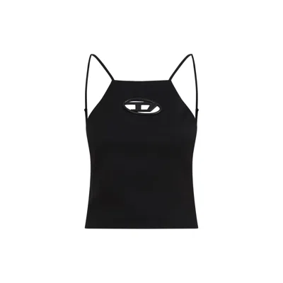 Diesel Black Stretch Polyester Blend T-wilit Top