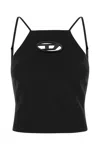 Diesel Black Twill T-wilight Top In Black