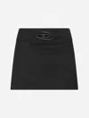 Diesel Black Stretch Twill O-dixy Miniskirt
