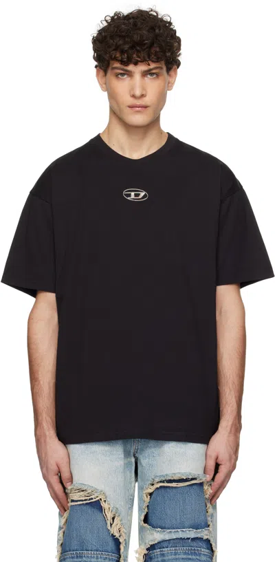 Diesel Black T-boxt-s5 T-shirt In 9xx