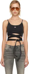 Diesel T-leya Wraparound Tank Top In Black