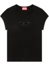 Diesel T-angie T-shirt In Stretch Cotton In Black