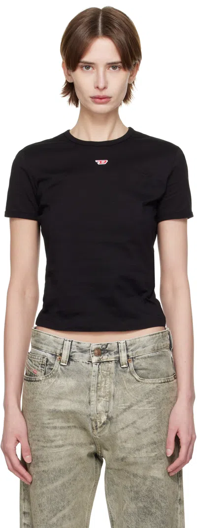 Diesel Black T-uncutie-long-d T-shirt In 9xx