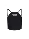 Diesel Women Black Stretch Polyester Blend T-wilight Top