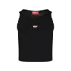 Diesel Round-neck Vest In Black