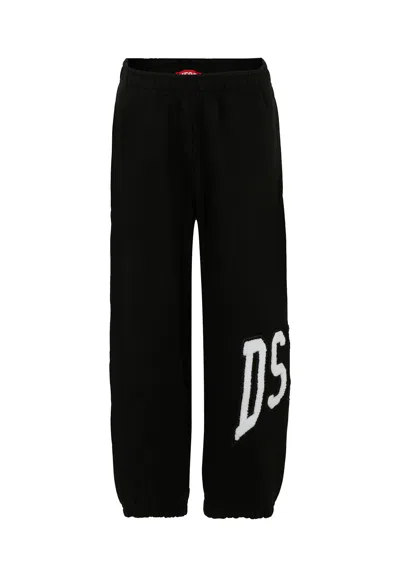 Diesel Kids' Black Trousers For Bambino With Logo