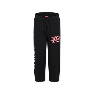 Diesel Kids' Black Trousers For Boy With Logo