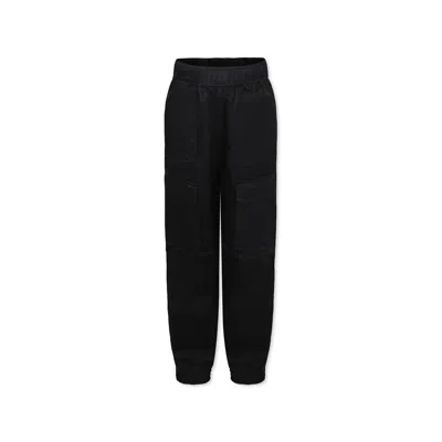 Diesel Kids' Black Trousers For Boy With Logo