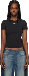 Diesel Black T-uncutieslong-od T-shirt In Black