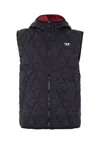 Diesel Black Vest For Kids With Logo In Black