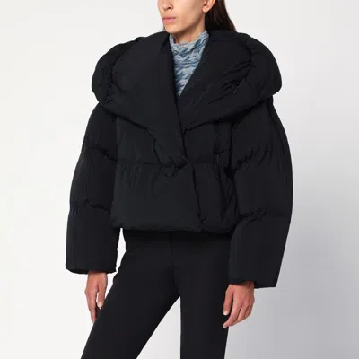 DIESEL BLACK W-ILEY-T1 WRAP PADDED JACKET