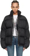 Diesel Black W-mons-a Denim Puffer Jacket In 02