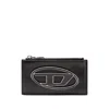 Diesel Rectangular Black Polyamide Clutch With Oval Emblem In Black