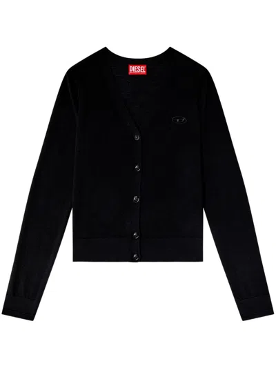 Diesel Black Wool M-alima Cardigan