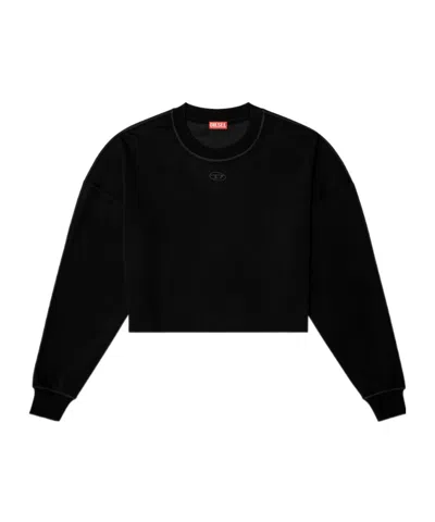 Diesel Blake-utlt Oval D Crop Top In Black