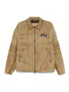 Diesel Brown D Stack Jacket In Blue