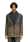 Diesel Blazer In Fluid Shaded Denim In Blue