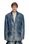 Diesel Blazer In Hand-treated Dirty Denim In Blue