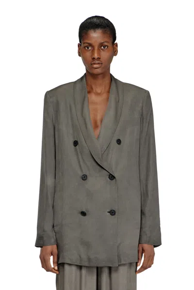 Diesel Blazer In Treated Fluid Viscose In Gray