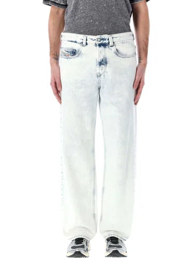 Diesel Macro Faded Wash Trousers In Blue