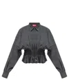 Diesel Camicia C-anbu In Misto Poliestere Stretch Ricamato  Donna In Grey