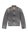 Diesel Blouson Jacket In Herringbone Denim In Gray