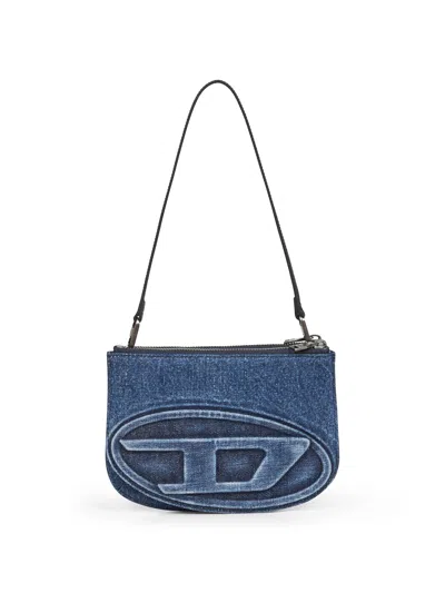 Diesel '1dr Twin' Denim Bag In Blue