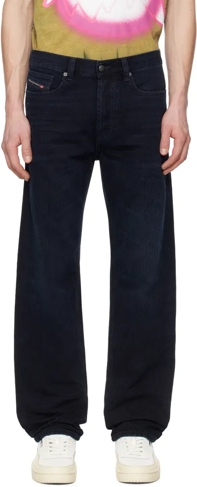 Diesel D-macro Mid-rise Straight-leg Jeans In Schwarz