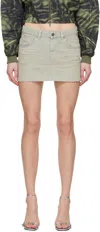 Diesel Blue & Beige De-ron Denim Miniskirt In 1