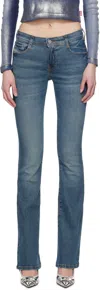 Diesel Blue Bootcut 1969 D-ebbey Jeans In 01
