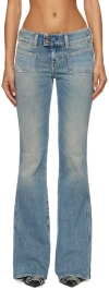 DIESEL BLUE BOOTCUT & FLARE D-HUSH 09J55 JEANS